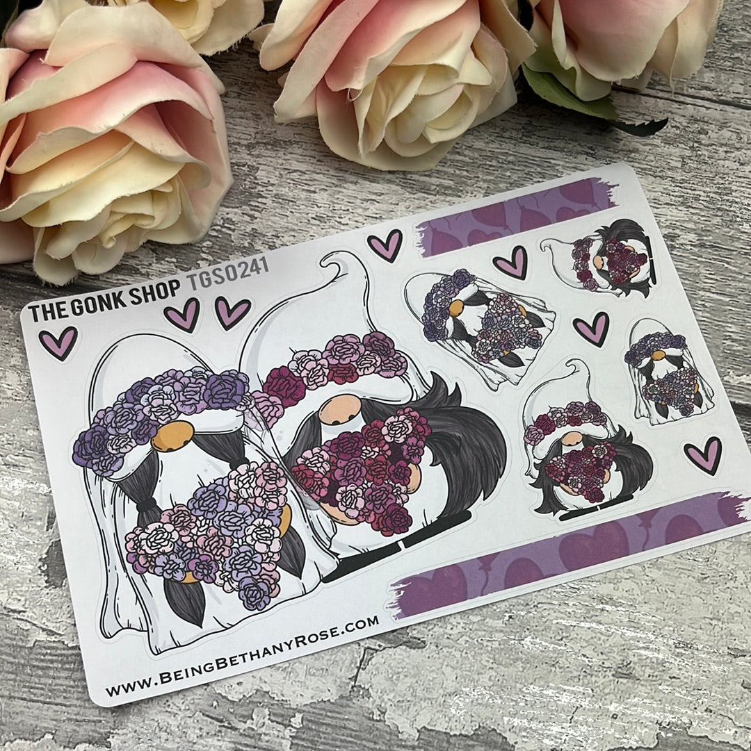 Gretel and Hetty Lesbian Wedding Gonk Stickers (TGS0241)