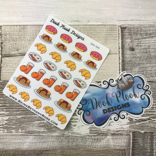 Breakfast items stickers (DPD898)