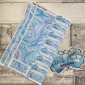 One sheet week medium passion planner stickers - Sea swirl (DPD2203)