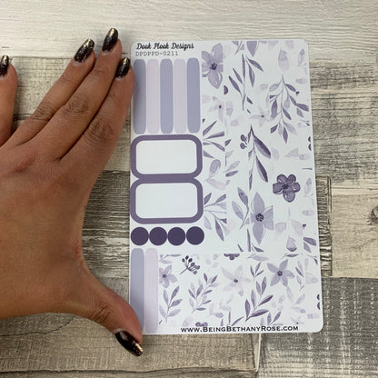 (0211) Passion Planner Daily stickers - Purple Floral