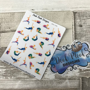 Water colour yoga stickers (DPD596)