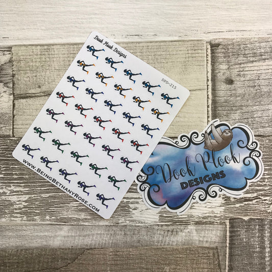 Female runner stickers (DPD215)