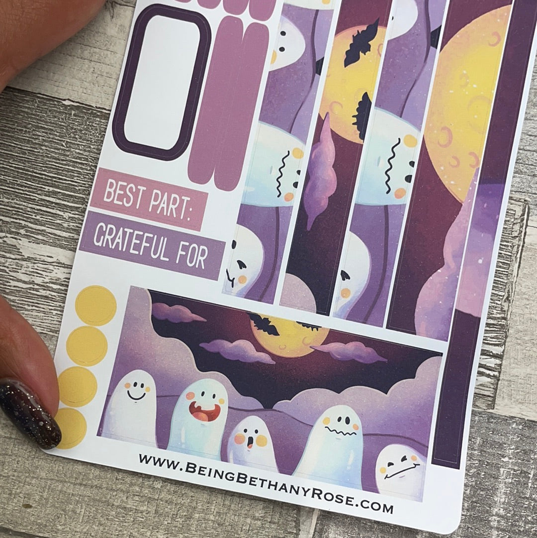 (0555) Passion Planner Daily stickers - Cute Ghosts