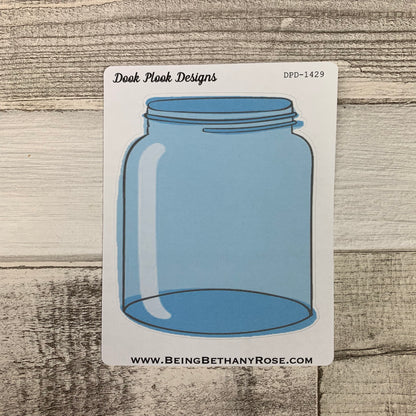 Large mason jar sticker (DPD1429)