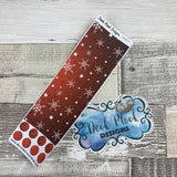 Passion Planner Hour Cover up / Washi strip stickers Red snowflake (DPDW-7)