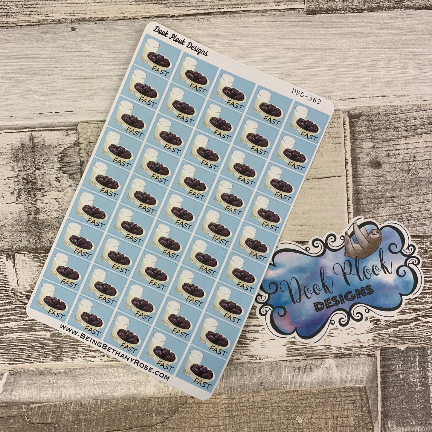 Dates and milk "fast" stickers (DPD369)