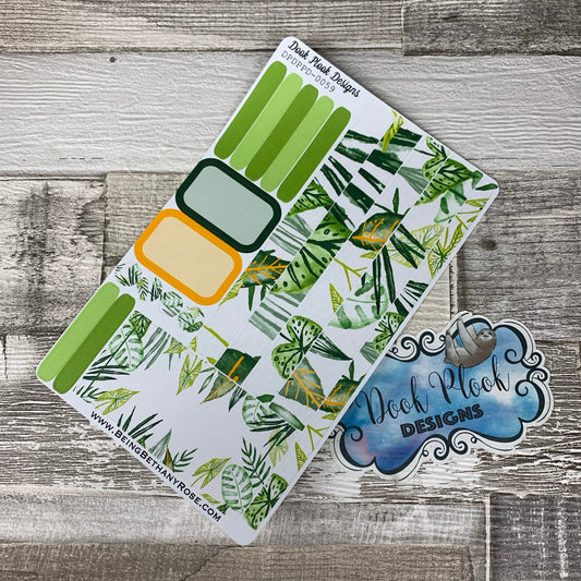 (0059) Passion Planner Daily stickers - Jungle Leaf