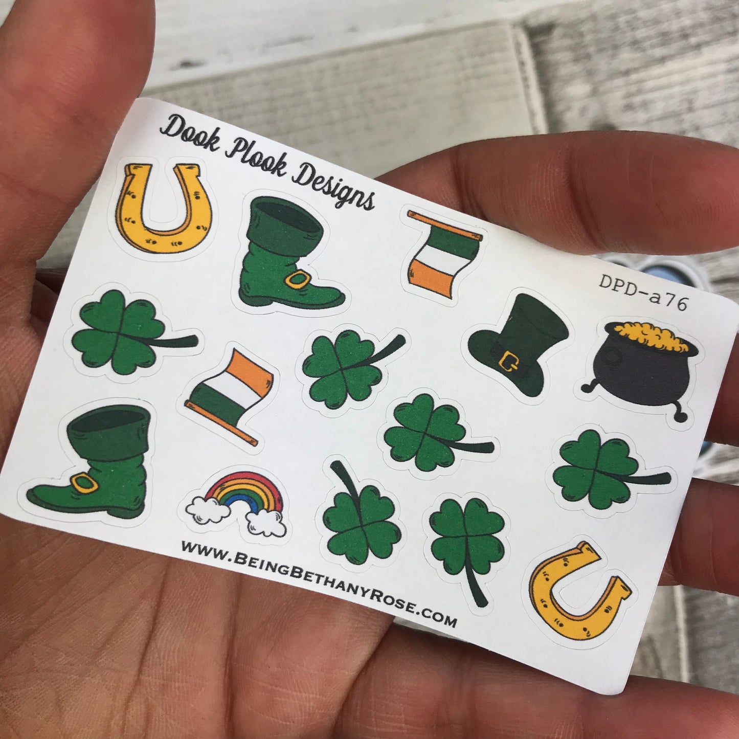 St Patrick's Day stickers (Small Sampler Size) A76