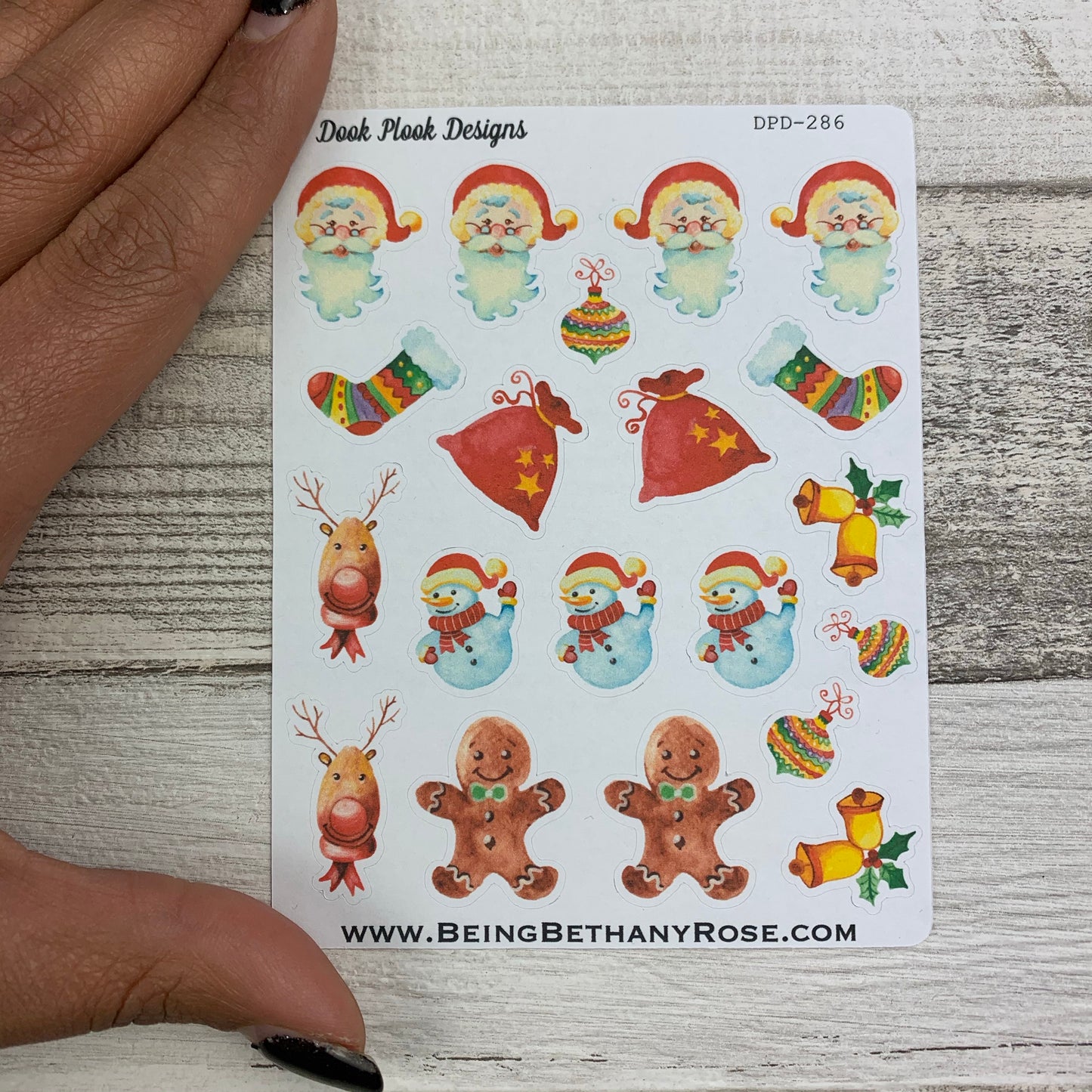 Water colour Christmas stickers (DPD286)