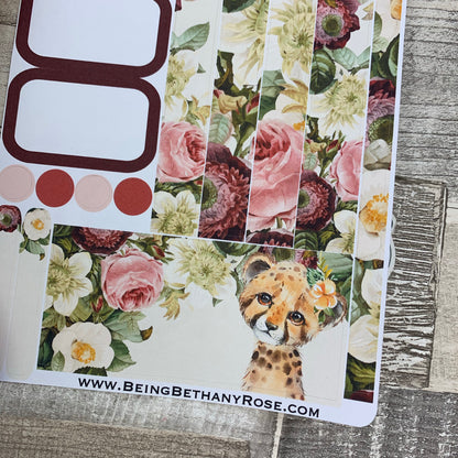 (0144) Passion Planner Daily stickers - Leopard Watercolour