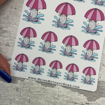 April Showers Gonk Umbrellas Stickers Journal planner stickers (DPD2903)