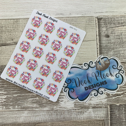 Lovely day phrase stickers  (DPD511)