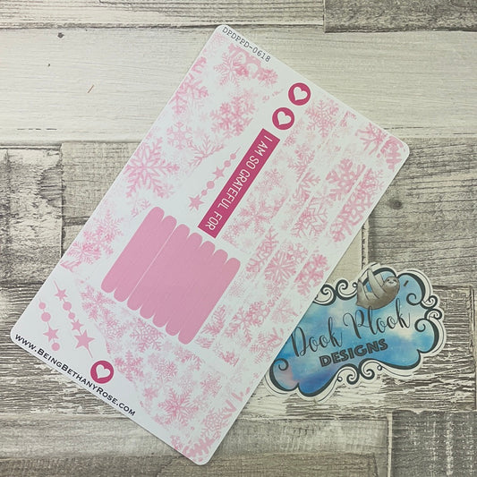 (0618) Passion Planner Daily Wave stickers - Lola snowflakes
