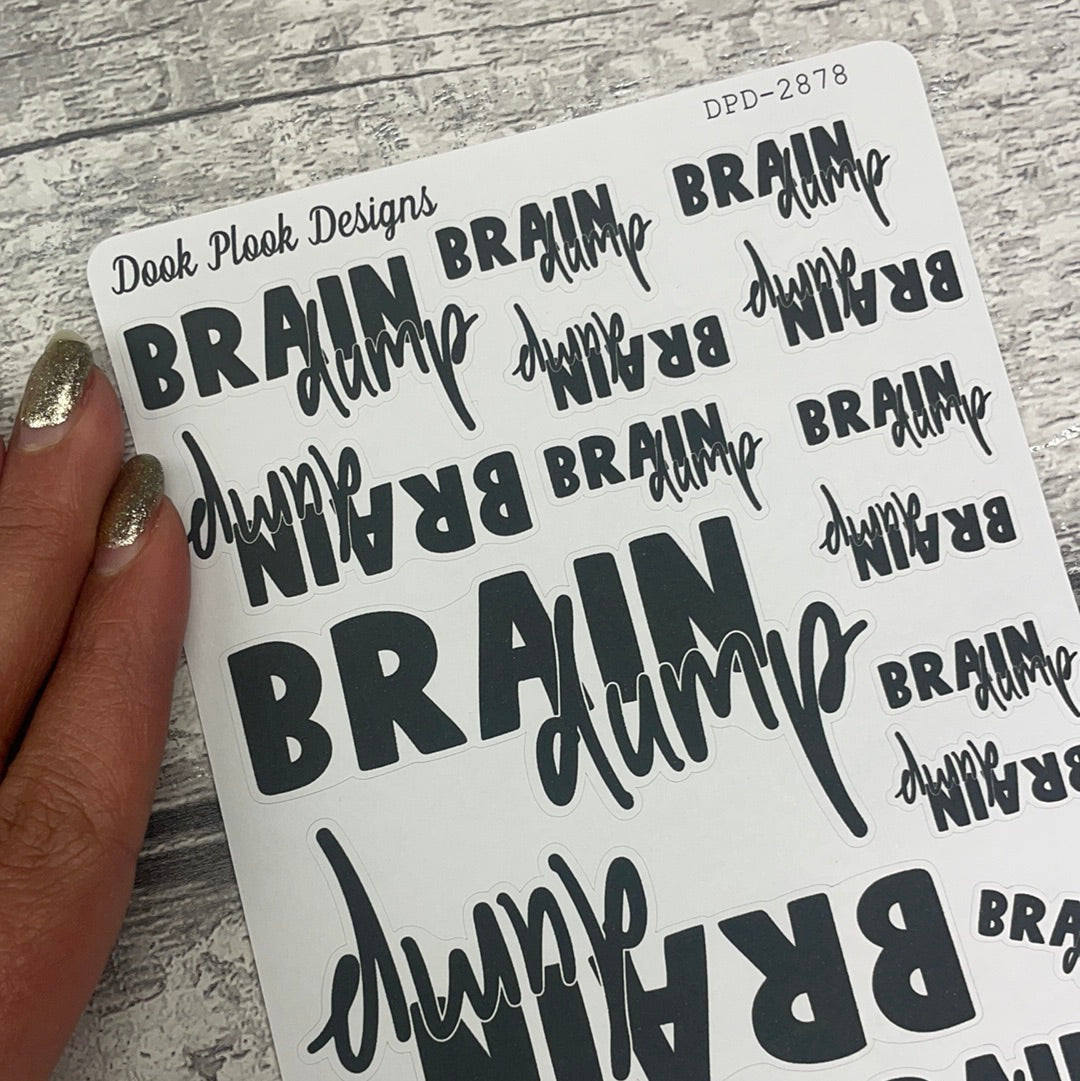 Brain Dump lettering / words/  Quote sheet (DPD2878)