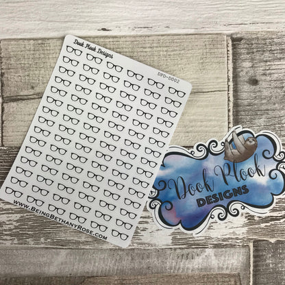 Tiny glasses stickers (Dinkies)(DPD-D002)