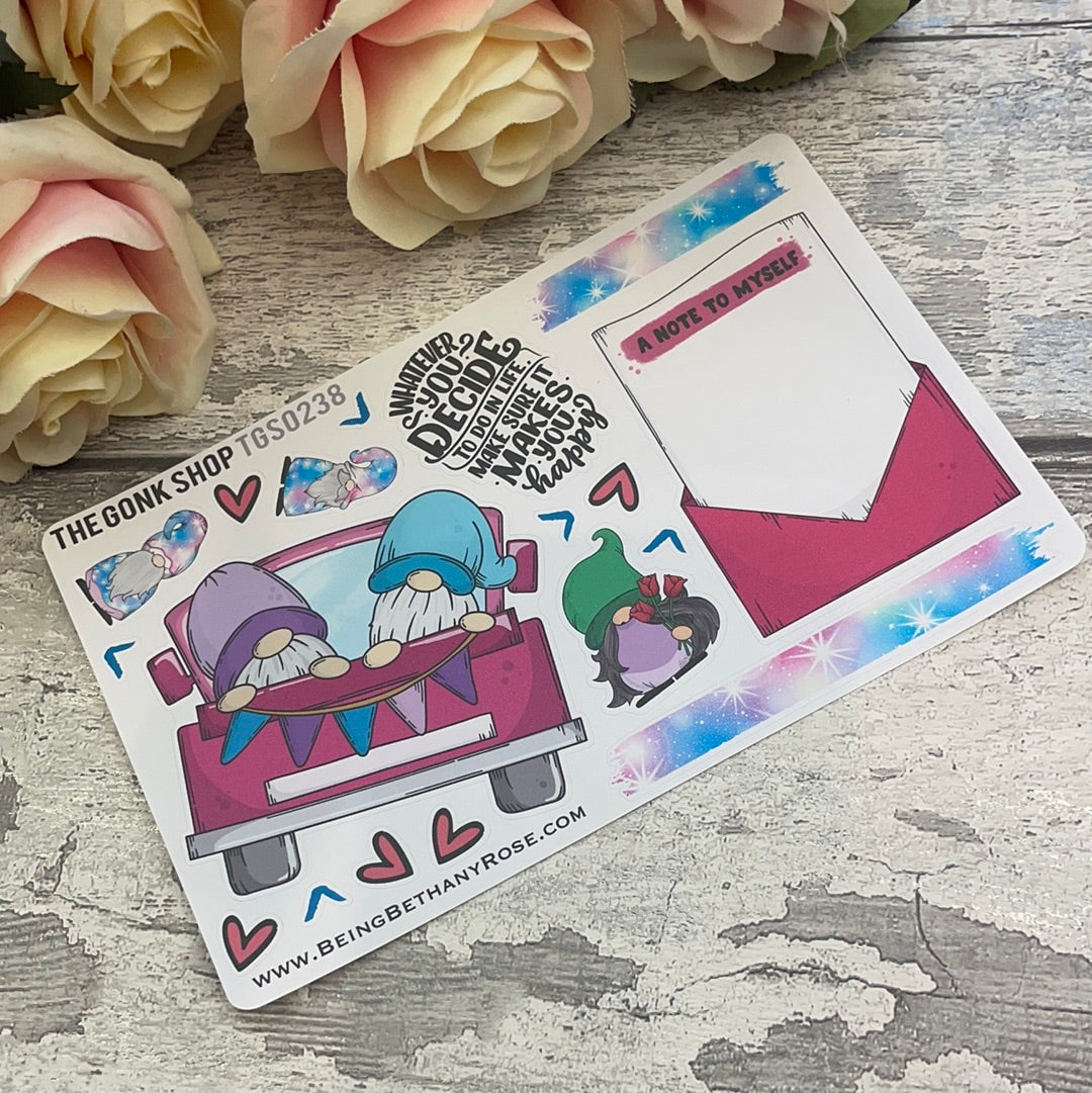 Wilma pink truck Gonk Stickers (TGS0238)