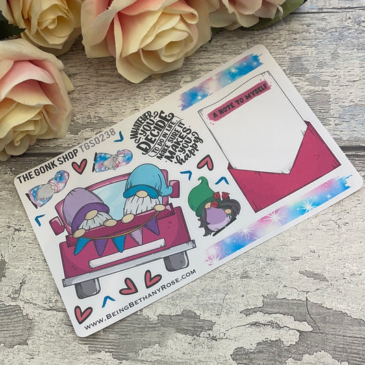 Wilma pink truck Gonk Stickers (TGS0238)