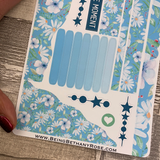 (0413) Passion Planner Daily Wave stickers - summer flowers