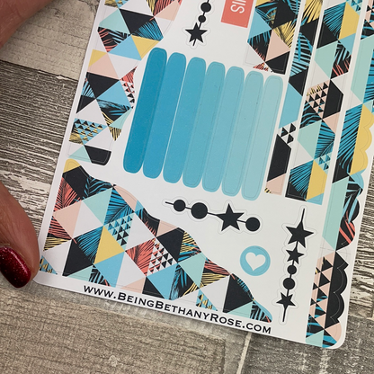 (0412) Passion Planner Daily Wave stickers - triangle