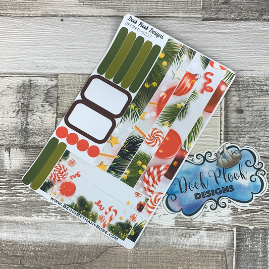 (0237) Passion Planner Daily stickers - Candy Cane