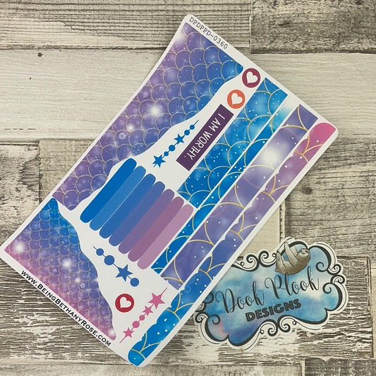 (0360) Passion Planner Daily Wave stickers -  Mermazing