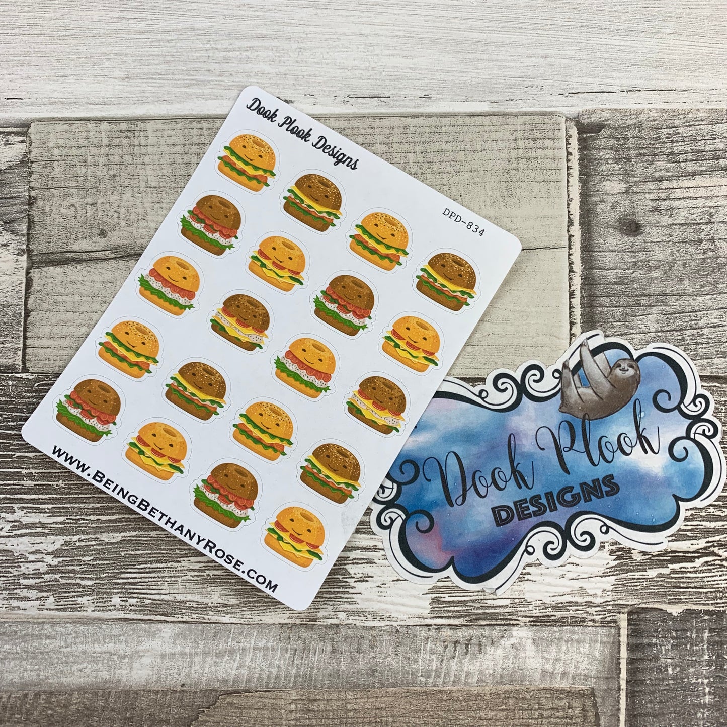 Bagel sandwich stickers  (DPD834)