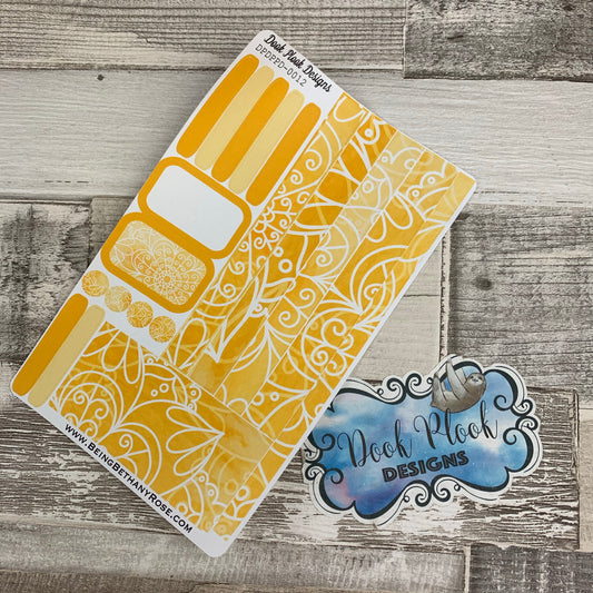 (0012) Passion Planner Daily stickers - Yellow reflections