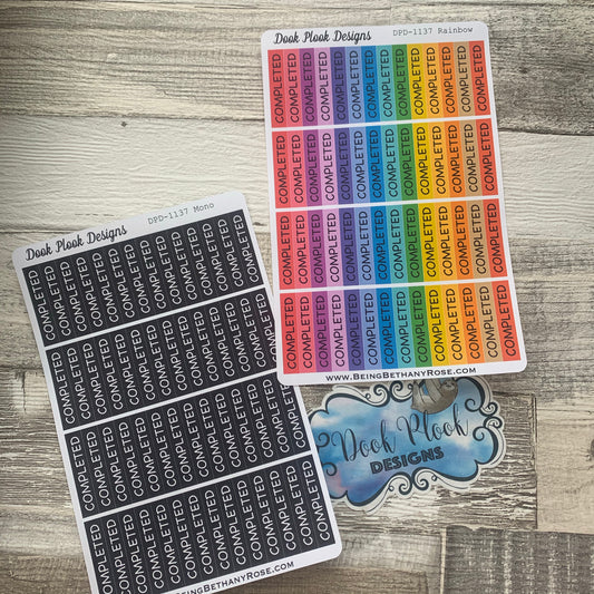 Thin completed stickers (DPD1137)