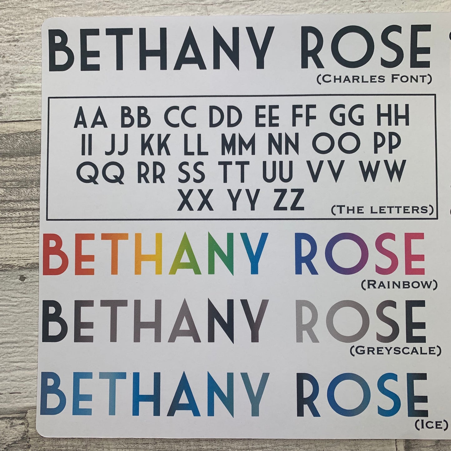 Personalised name stickers for planners (Matte or Gloss, 28 different colours) 0012-Charles