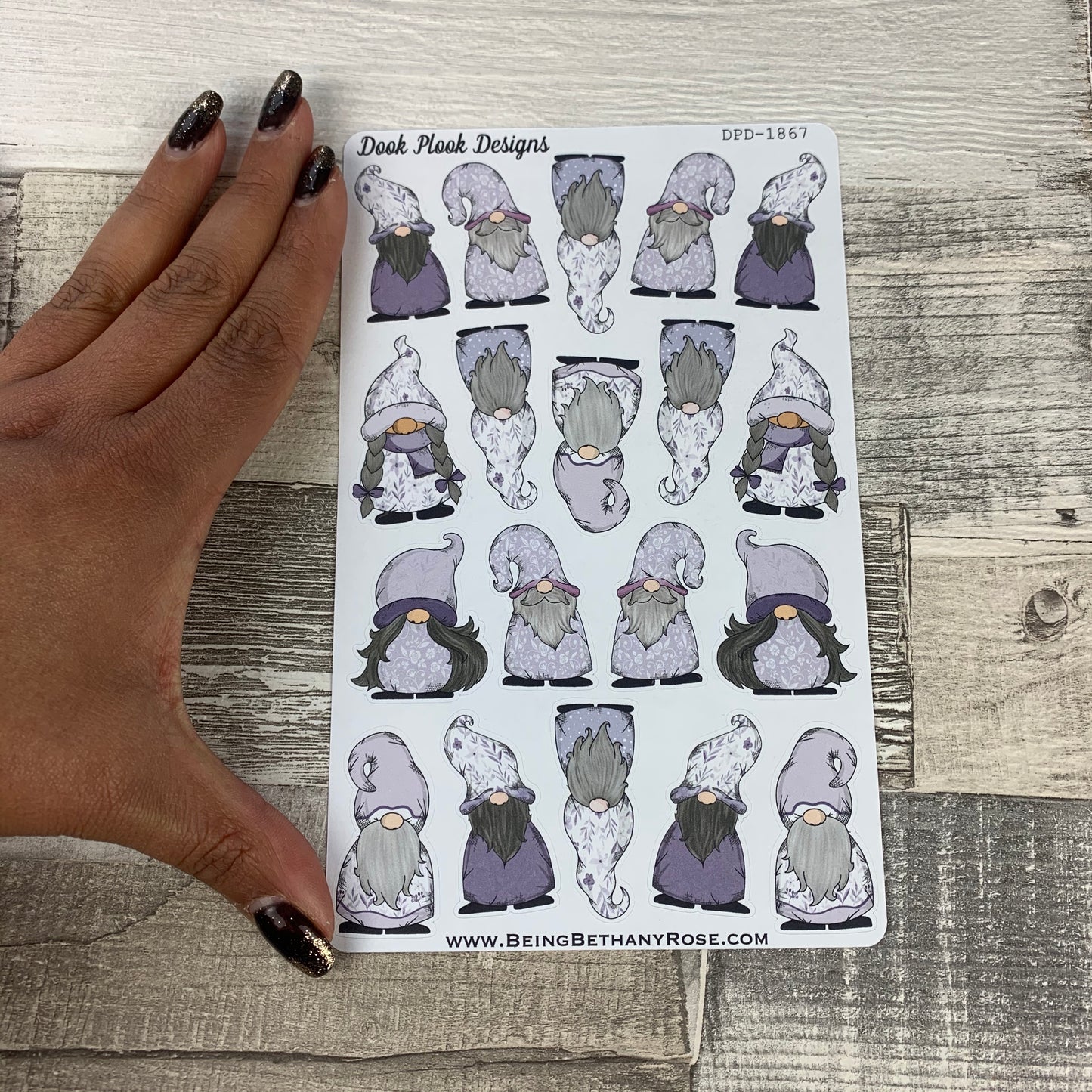 Lilac Charm Gonk Character Stickers Mixed (DPD-1867)