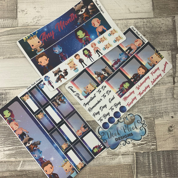 Galaxy Monthly View Kit (can change month) for the Erin Condren Planners