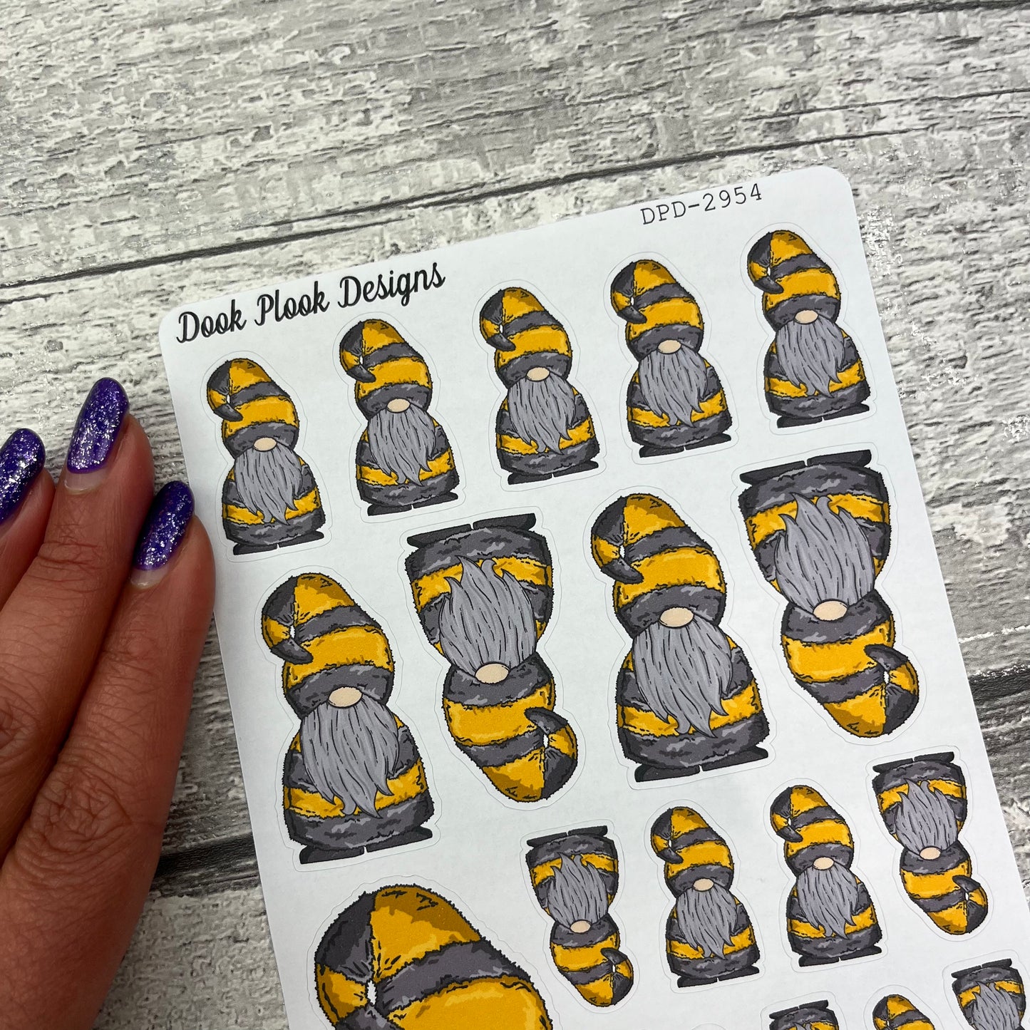 Belinda Bee Gonk Character Stickers Mixed Sizes  (DPD-2954)