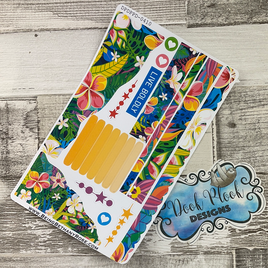 (0417) Passion Planner Daily Wave stickers - jungle is massive