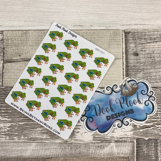 Frog stickers for Erin Condren, Plum Paper, Filofax, Kikki K (DPD637)