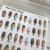Watercolour ice cream stickers(DPD638)