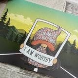 Postcard - I am worthy - Hetty