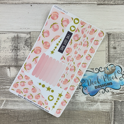 (0410) Passion Planner Daily Wave stickers - Pink Peach