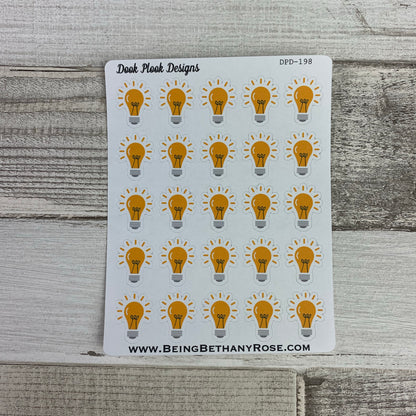 Light bulb stickers (DPD198)