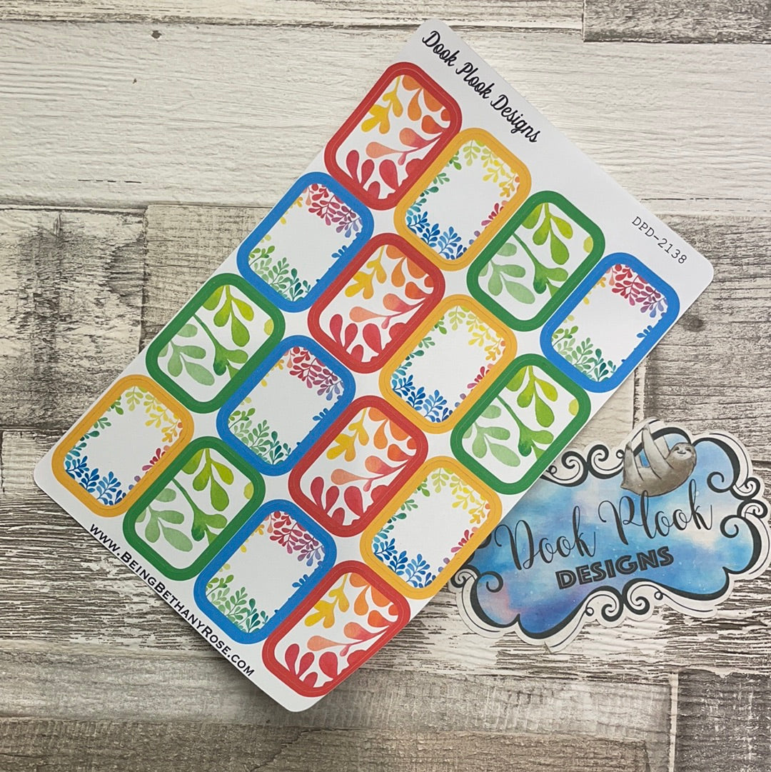 Rainbow half box stickers (DPD2138)