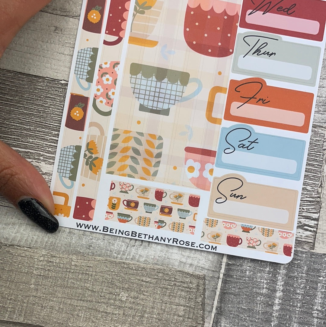 One sheet week planner stickers - Tessa (DPD2618)