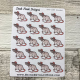 Realistic rat (white, black, hooded) stickers (DPD1289)