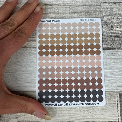 Quarter inch dot stickers (DPD052 Nude colour)