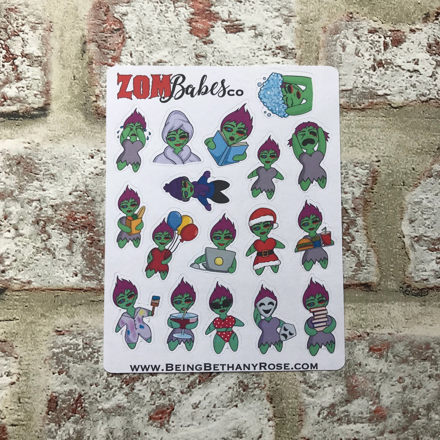 Zombabe Mixed Sampler sheet stickers (ZB00)