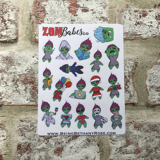 Zombabe Mixed Sampler sheet stickers (ZB00)