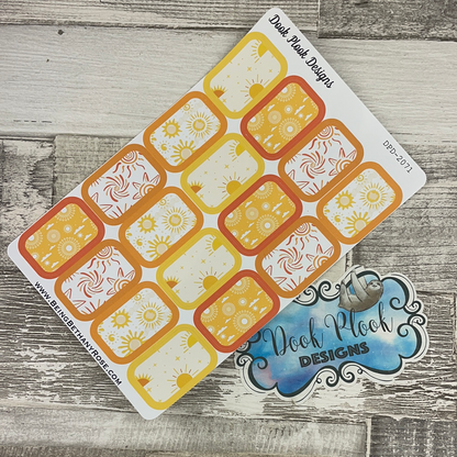 Bright Sun half box stickers (DPD2071)