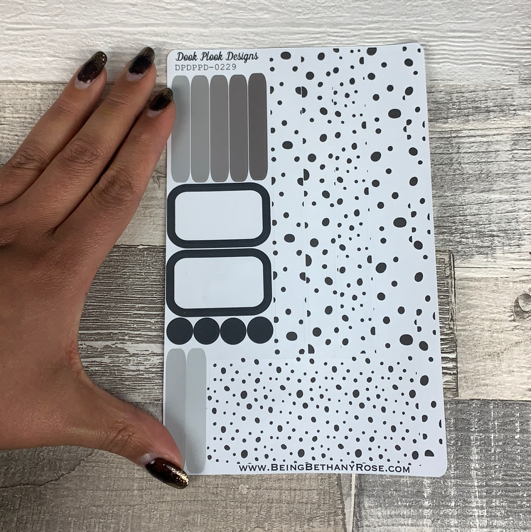 (0229) Passion Planner Daily stickers - Dalmatian