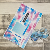 (0408) Passion Planner Daily Wave stickers - Wilma Bubblegum Galaxy