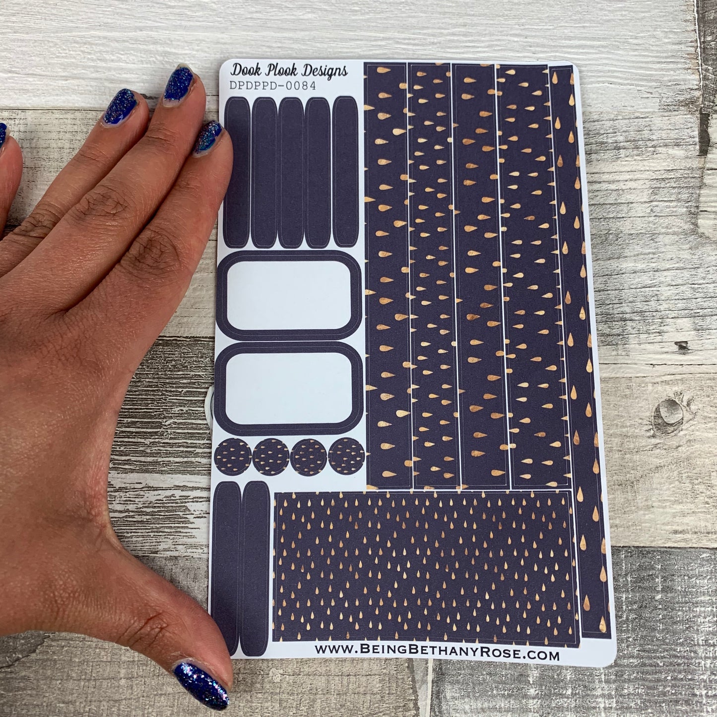 (0084) Passion Planner Daily stickers - Deepest Purple