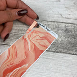 Passion Planner Hour Cover up / Washi strip stickers Peach Marble (DPDW-5)