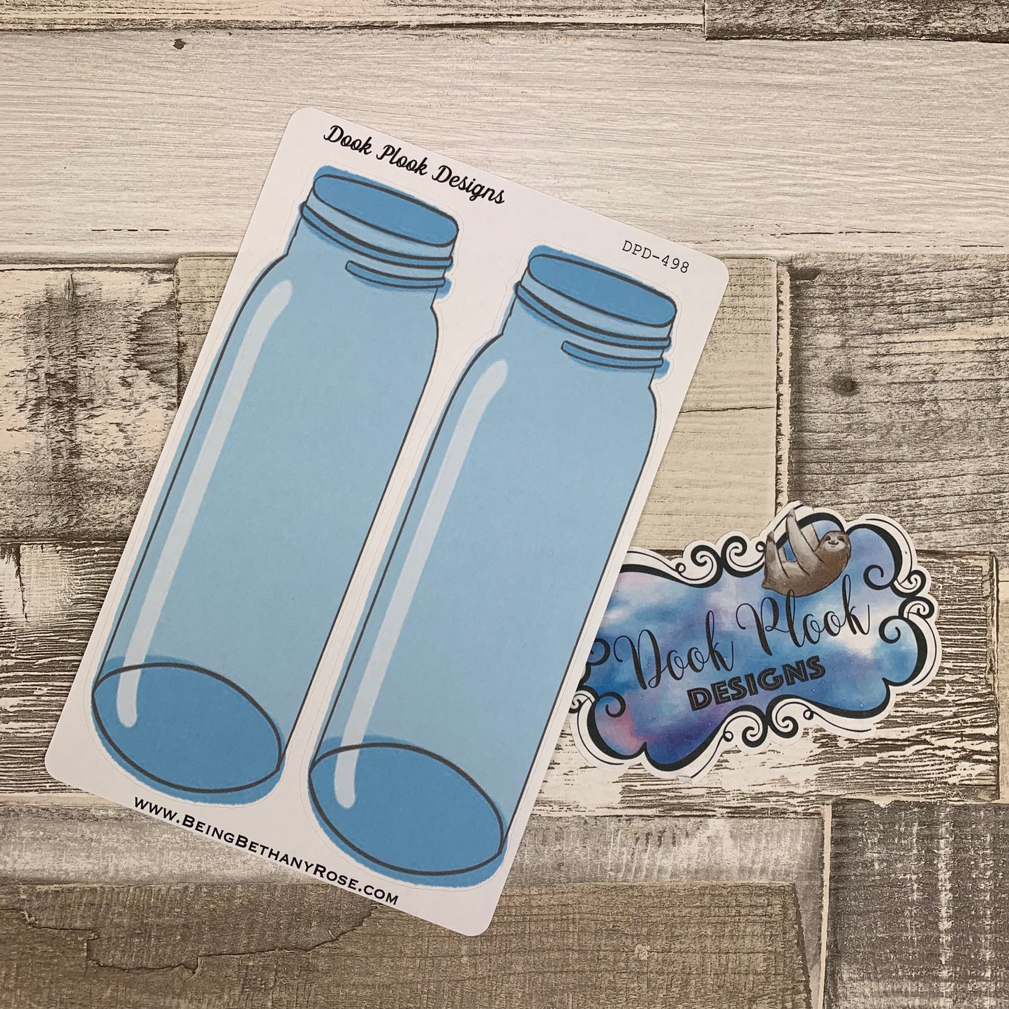 Large mason jar stickers (DPD498)